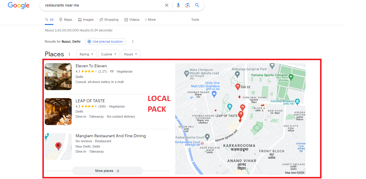 What is SERP – Local Pack