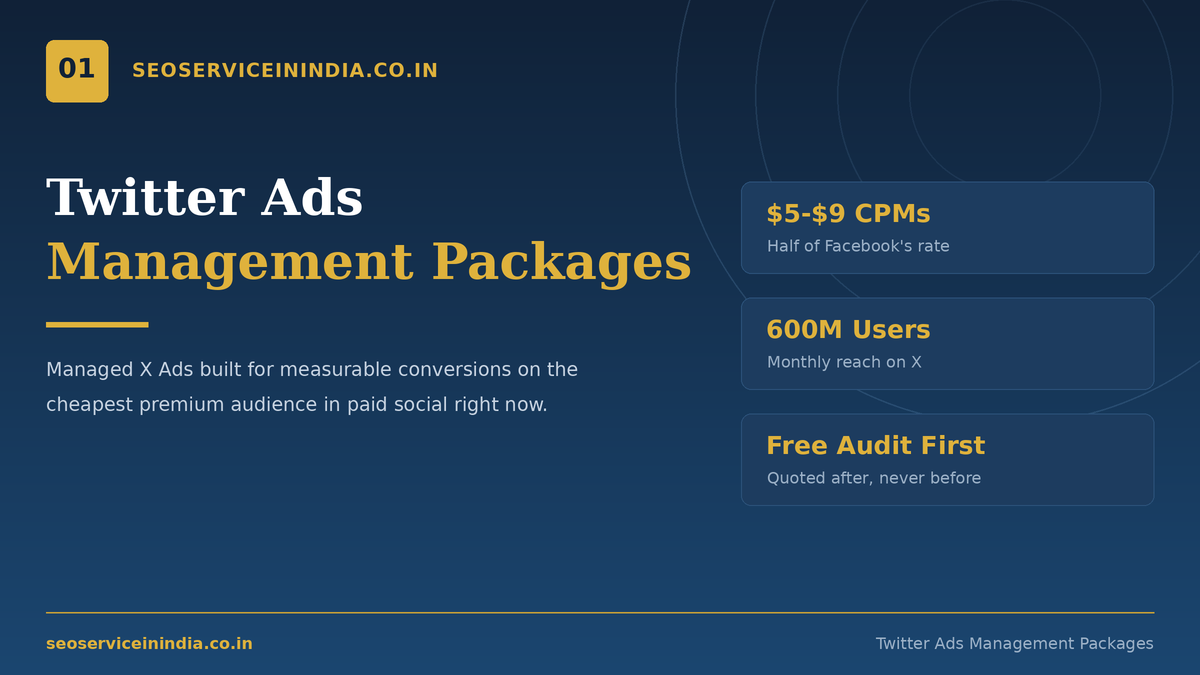 Twitter ads management packages dashboard overview