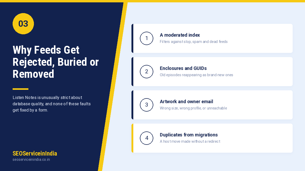 Why Feeds Get Rejected, Buried or Removed