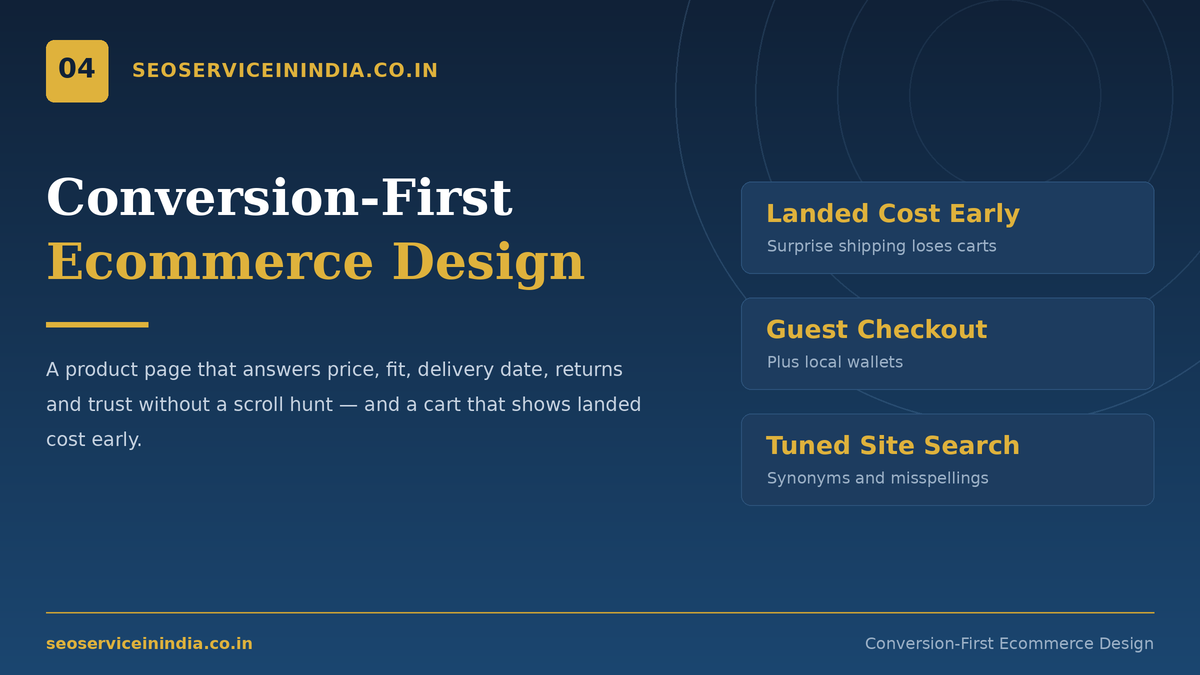Ecommerce checkout and product page UX design