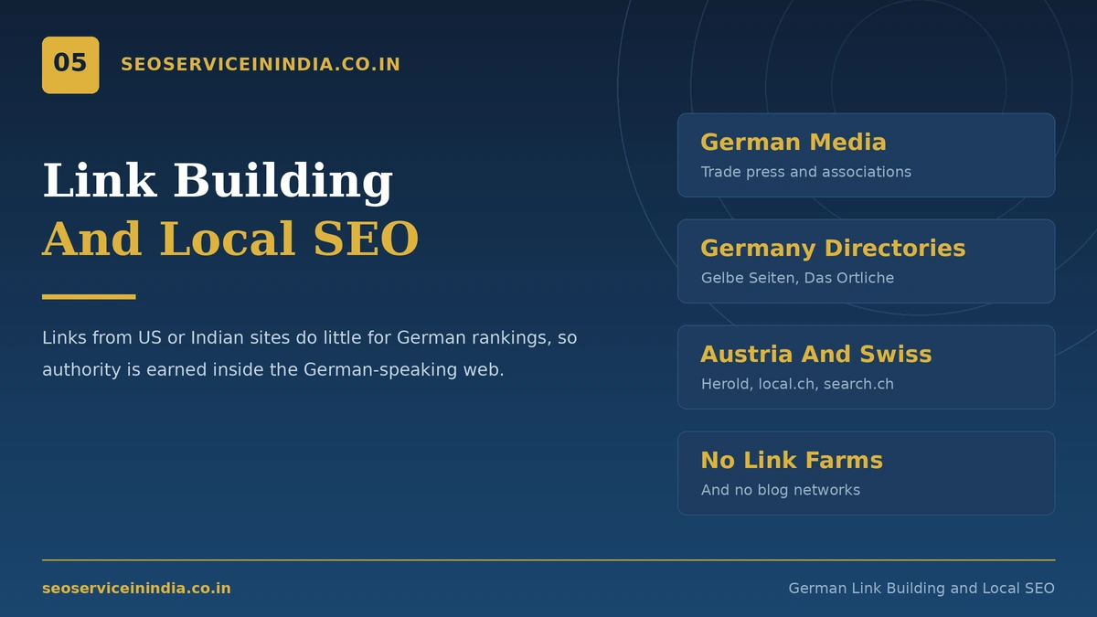 German Link Building and Local SEO German link building and local SEO citations across the DACH region
