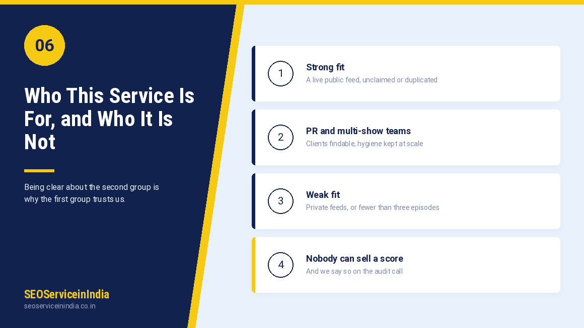 Who This Service Is For — and Who It Is Not