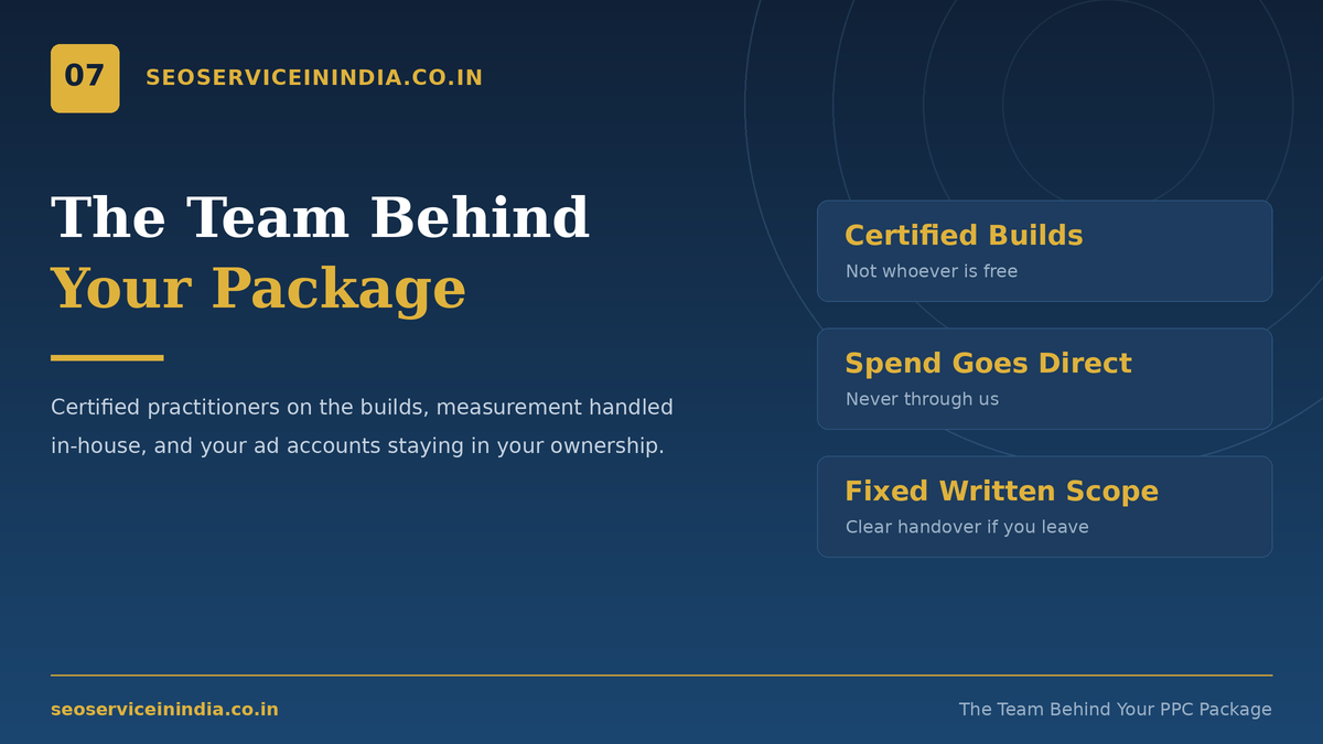 Certified PPC specialists reviewing industry campaign performance