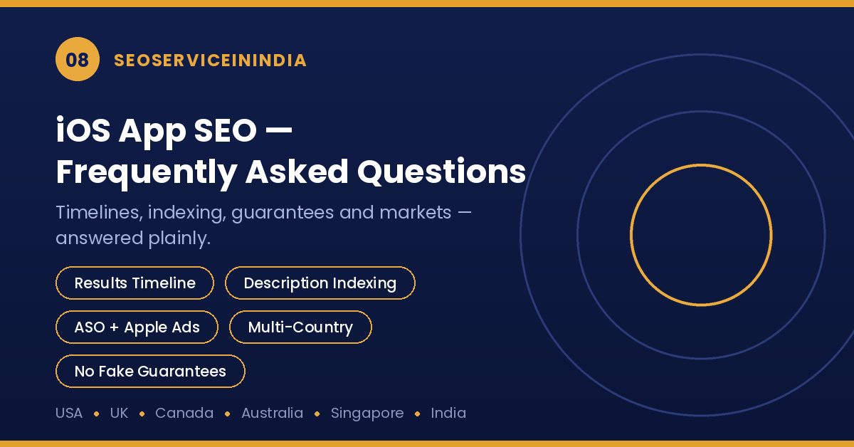 iOS app SEO frequently asked questions