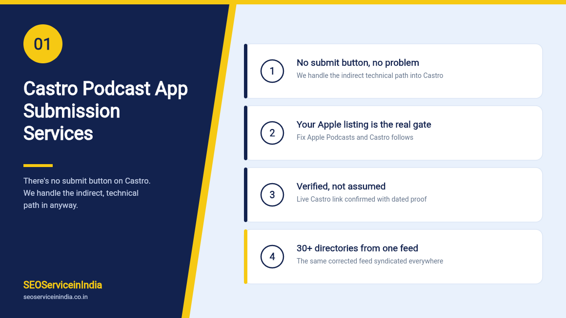 Castro podcast app submission services by SEOServiceinIndia