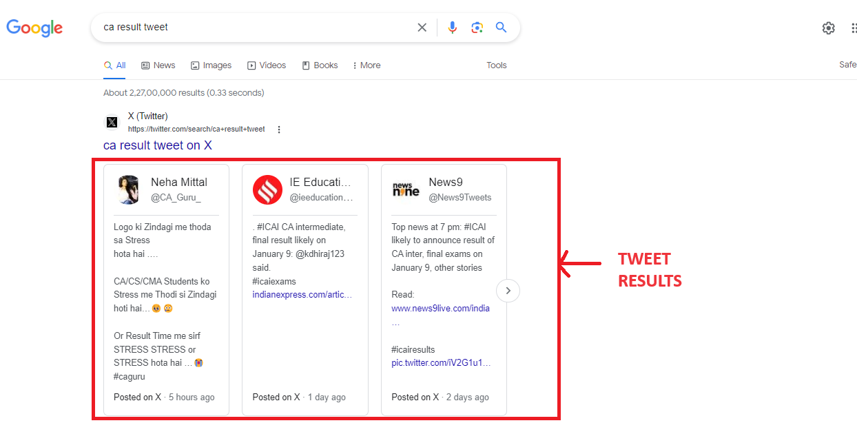 What is SERP – Twitter Results